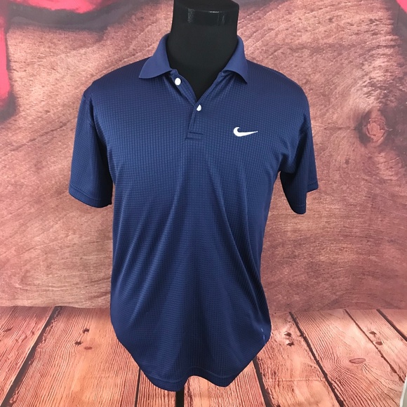 navy blue nike polo shirt